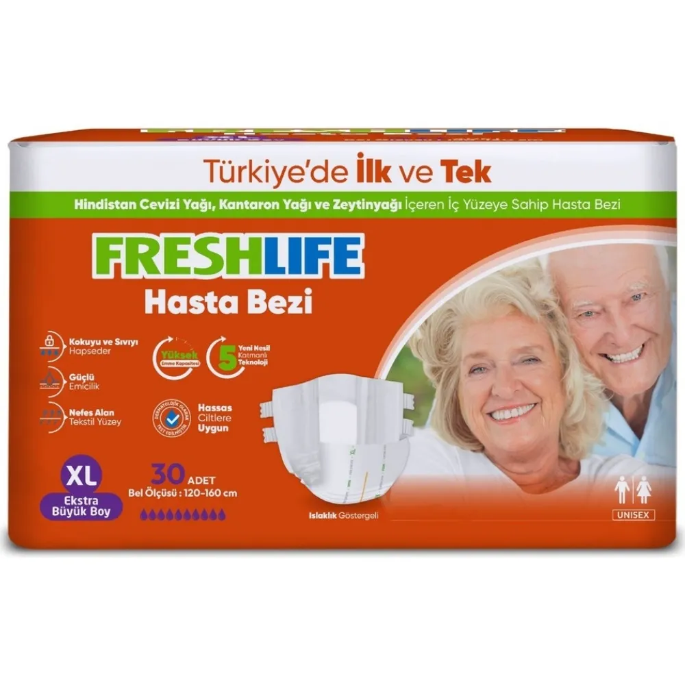 Freshlife Bel Bantlı Hasta Bezi Ekstra Büyük Boy (XL) 30’lu - Görsel 2