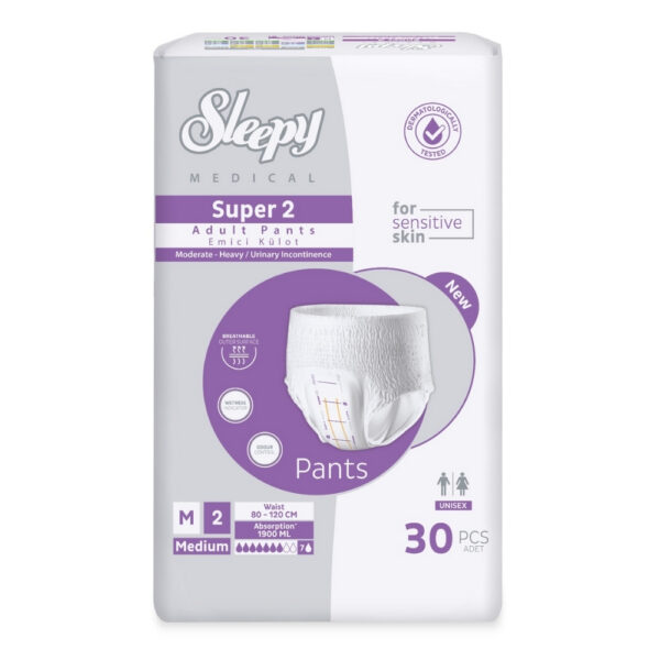 Sleepy Medikal Emici Külot Hasta Bezi Super 2 Orta Boy (M2) 30'lu - 7 Damla