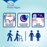 Tena Proskin Pants Night Super Orta Boy (M) Külot Bez 30'lu - Görsel 8